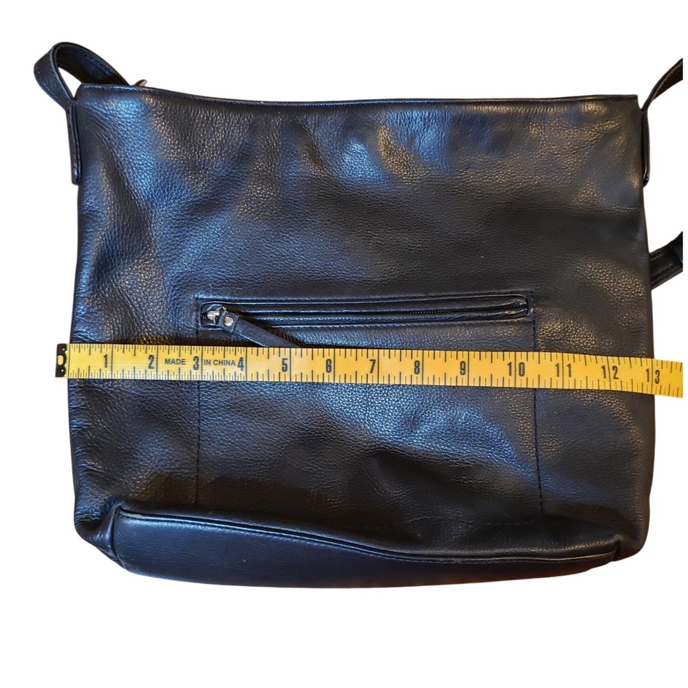 Giani Bernini Black Leather Crossbody Bag Medium Hobo‎ Style - Picture 2 of 13